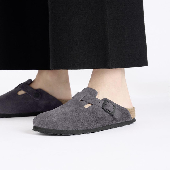 Birkenstock Leather Boston Leve Velvet